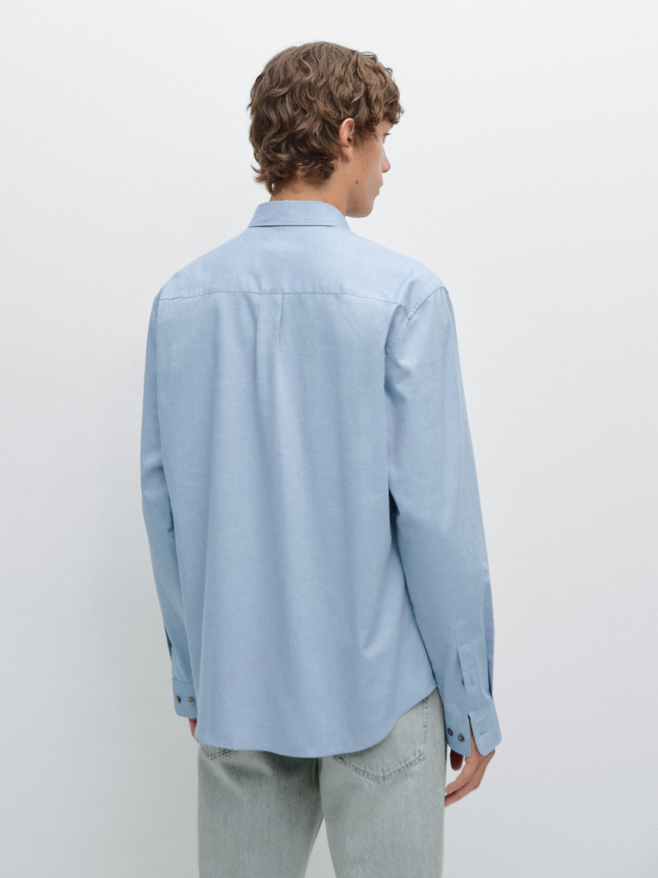 Soft regular fit melange shirt